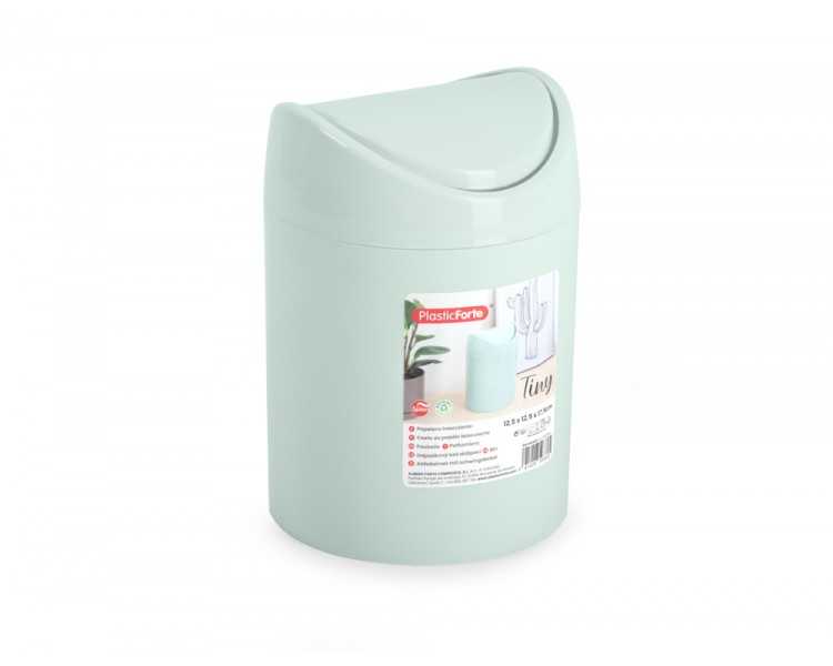 Papelera plastico plasticforte tiny sobremesa 1,4l colores surtidos 12,5x12,5x17,5 cm