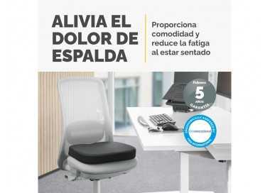 Cojin de asiento fellowes breyta acolchado color negro 60x430x430 mm