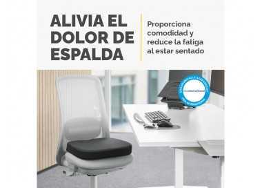 Cojin de asiento fellowes breyta acolchado color negro 60x430x430 mm