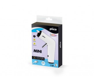 Pistola termofusible plico mini con bateria