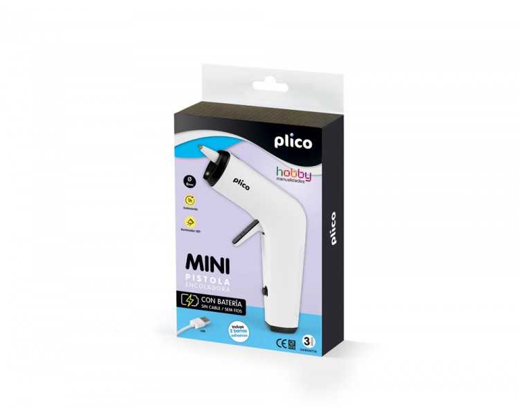 Pistola termofusible plico mini con bateria