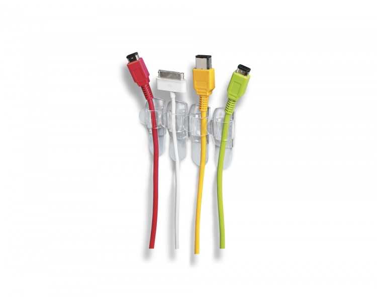 Sujetacables 3m command para cables redondos blister de 4 clips + 5 tiras