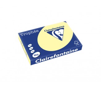 Papel color trophee a3 80gr canario pastel paquete de 500 hojas