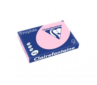 Papel color trophee a3 80gr rosa pastel paquete de 500 hojas
