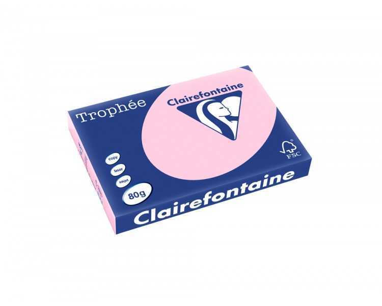 Papel color trophee a3 80gr rosa pastel paquete de 500 hojas