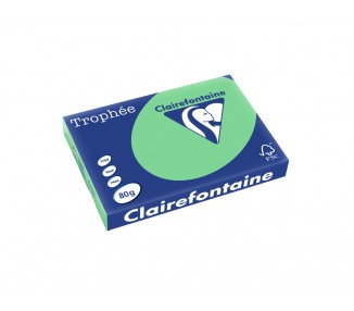Papel color trophee a3 80gr verde pastel paquete de 500 hojas