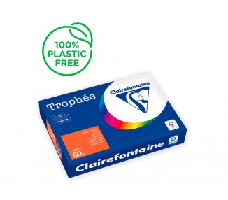 Papel color trophee a4 80gr naranja intenso paquete de 500 hojas