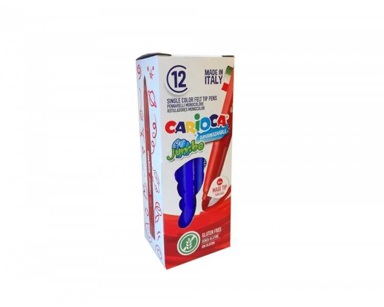 Rotulador carioca jumbo lavable azul punta gruesa 6 mm