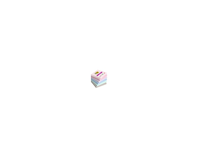 Bloc de notas adhesivas quita y pon post it super sticky carnival 100% pefc 76x127 mm pack de 6 blocs colores