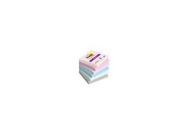 Bloc de notas adhesivas quita y pon post it super sticky carnival 100% pefc 76x127 mm pack de 6 blocs colores