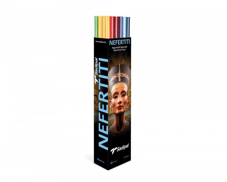 Papel kraft sadipal nefertitis 1x3 mt gramaje 65 gr expositor de 30 rollos colores surtidos