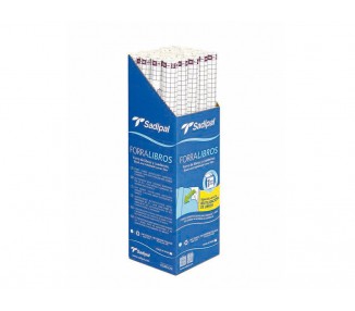 Rollo plastico adhesivo sadipal 0.33x1.50 mt 50 mc forralibros removible 1 año