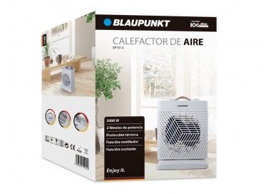 Calefactor de aire blaupunkt 2000w funcion oscilante con asa color blanco