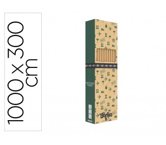 Papel de regalo basika kraft liso rollo ancho 100 cm longitud 3 mt gramaje 50 gr