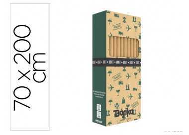 Papel de regalo basika kraft liso rollo ancho 70 cm longitud 2 mt gramaje 50 gr