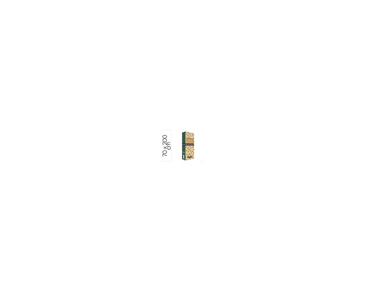 Papel de regalo basika kraft liso rollo ancho 70 cm longitud 2 mt gramaje 50 gr