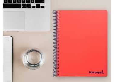 Cuaderno espiral liderpapel a4 micro wonder tapa plastico 120h 90 gr horizontal 5 bandas 4 taladros colores Cuaderno espiral liderpapel a4 micro wonder tapa plastico 120h 90 gr horizontal 5 bandas 4 taladros colores