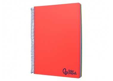 Cuaderno espiral liderpapel a4 micro wonder tapa plastico 120h 90 gr horizontal 5 bandas 4 taladros colores Cuaderno espiral liderpapel a4 micro wonder tapa plastico 120h 90 gr horizontal 5 bandas 4 taladros colores