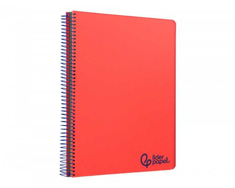 Cuaderno espiral liderpapel a4 micro wonder tapa plastico 120h 90 gr horizontal 5 bandas 4 taladros colores
