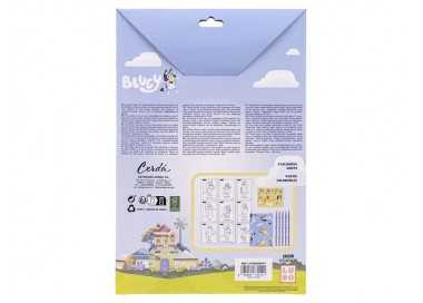 Set de papeleria coloreable bluey