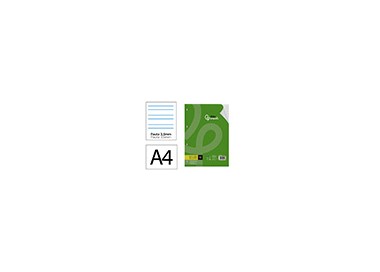 Recambio liderpapel a4 100 hojas 100g/m2 pauta 3,5mm con margen 4 taladros