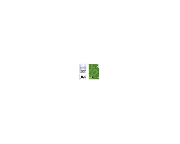 Recambio liderpapel a4 100 hojas 100g/m2 cuadro 5 mm con margen 4 taladros