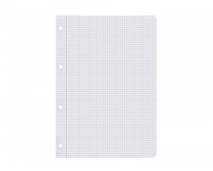 Recambio liderpapel a4 100 hojas 100g/m2 cuadro 5 mm con margen 4 taladros