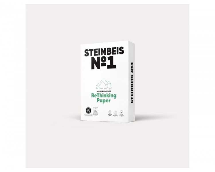 Papel fotocopiadora steinbeis n.1 100% reciclado din a3 80 gramos paquete de 500 hojas
