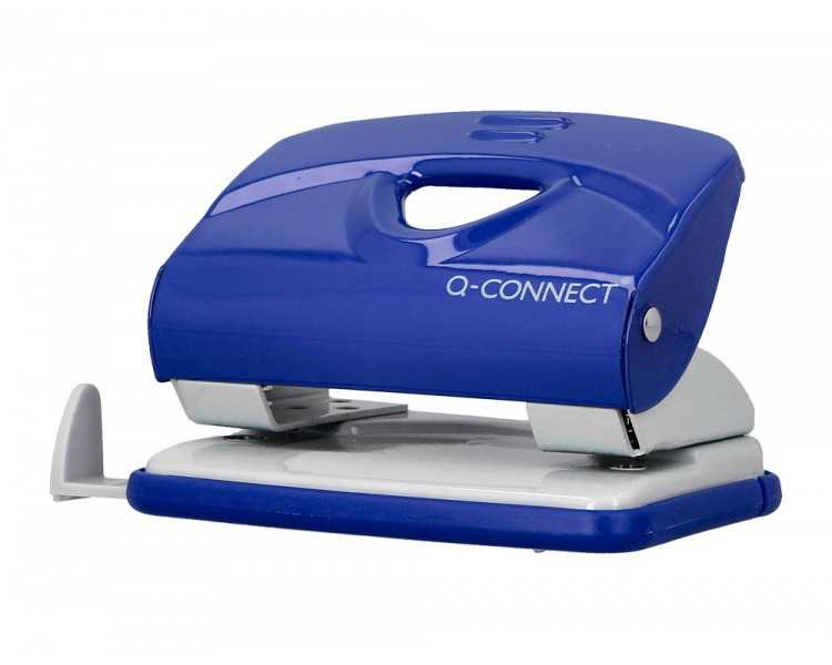 Taladrador q-connect kf14218 azul abertura 2 mm capacidad 20 hojas