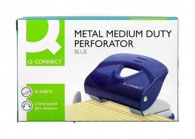 Taladrador q-connect kf14218 azul abertura 2 mm capacidad 20 hojas Taladrador q-connect kf14218 azul abertura 2 mm capacidad 20 hojas