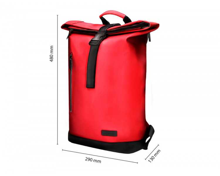 Mochila antartik roll pack waterproof enrollable gran capacidad granate 480x130x280 mm