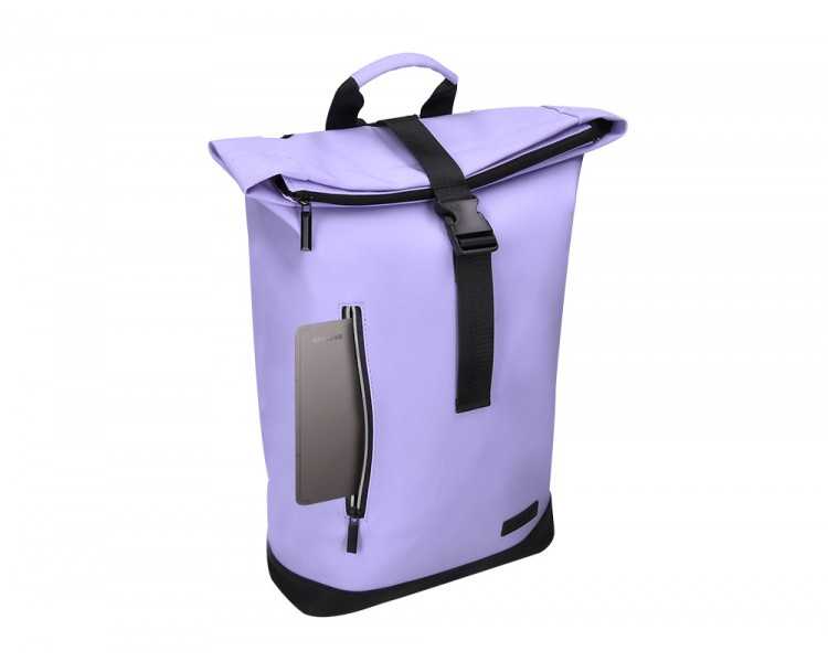 Mochila antartik roll pack waterproof enrollable gran capacidad color lavanda 480x130x280mm