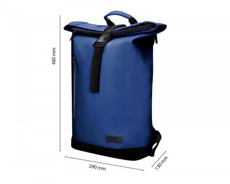 Mochila antartik roll pack waterproof enrollable gran capacidad azul marino 480x130x280mm