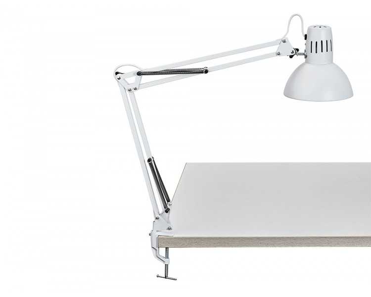 Lampara de escritorio maul study con pinza color blanco 170x440x350 mm