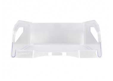 Bandeja sobremesa plastico q-connect gran capacidad con asa transparente 386x270x115mm