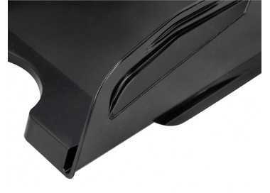 Bandeja sobremesa plastico q-connect gran capacidad con asa negro opaco 386x270x115mm