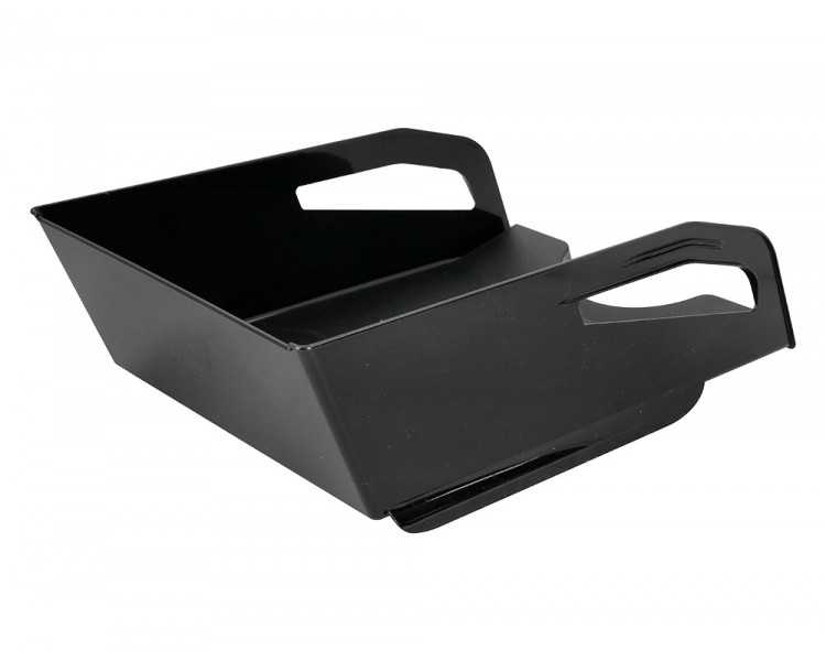 Bandeja sobremesa plastico q-connect gran capacidad con asa negro opaco 386x270x115mm