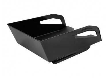 Bandeja sobremesa plastico q-connect gran capacidad con asa negro opaco 386x270x115mm