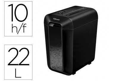 Destructora de documentos fellowes lx65 capacidad 10h seguridad p4 destruye grapas clips y tarjetas