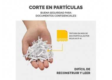 Destructora de documentos fellowes lx65 capacidad 10h seguridad p4 destruye grapas clips y tarjetas