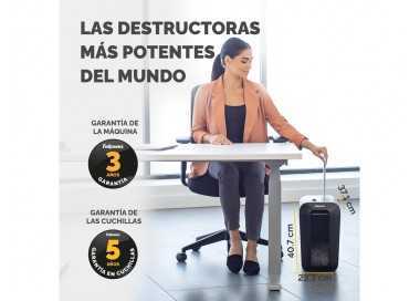 Destructora de documentos fellowes lx65 capacidad 10h seguridad p4 destruye grapas clips y tarjetas