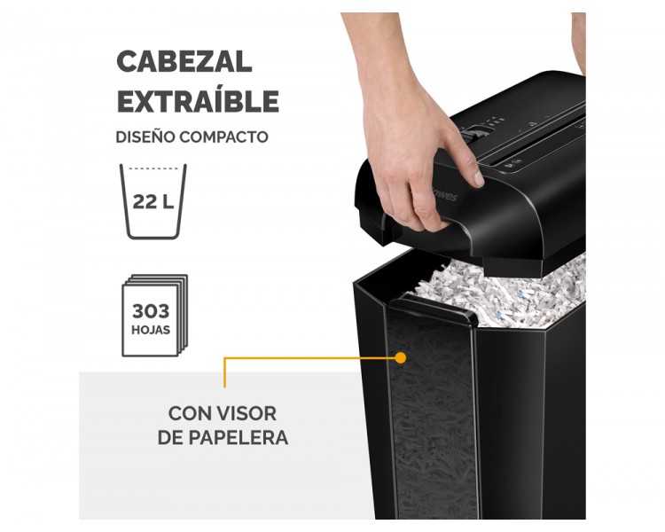 Destructora de documentos fellowes lx65 capacidad 10h seguridad p4 destruye grapas clips y tarjetas