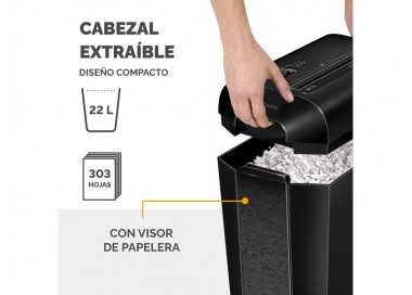 Destructora de documentos fellowes lx65 capacidad 10h seguridad p4 destruye grapas clips y tarjetas
