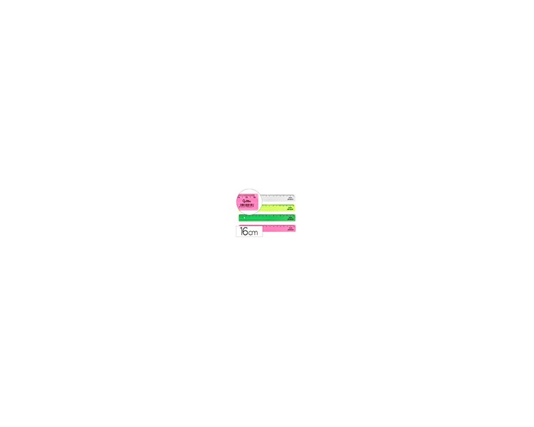 Regla liderpapel plastico 16 cm cubilete con 100 unidades colores surtidos