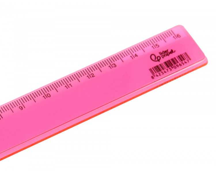 Regla liderpapel plastico 16 cm cubilete con 100 unidades colores surtidos