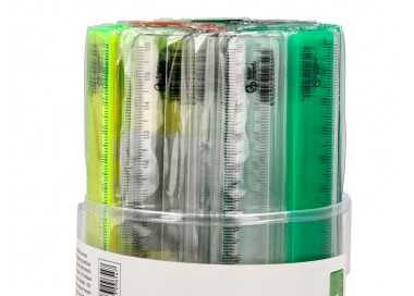Regla liderpapel plastico 16 cm cubilete con 100 unidades colores surtidos