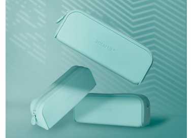 Estuche portatodo antartik prisma silicona soft rectangular 185x50x75 mm menta