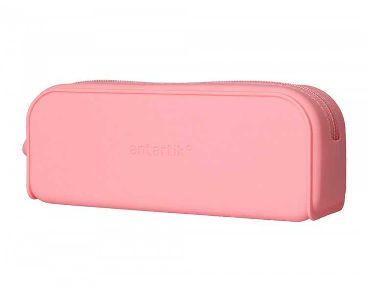Estuche portatodo antartik prisma silicona soft rectangular 185x50x75 mm rosa chicle