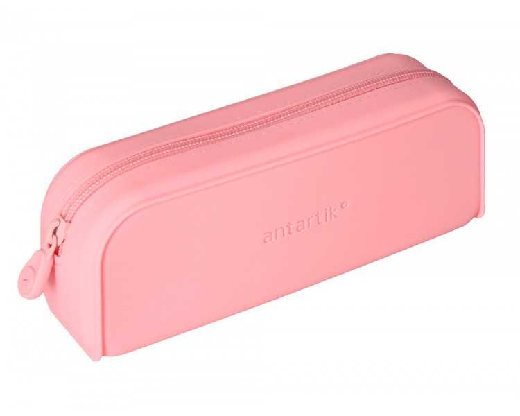 Estuche portatodo antartik prisma silicona soft rectangular 185x50x75 mm rosa chicle