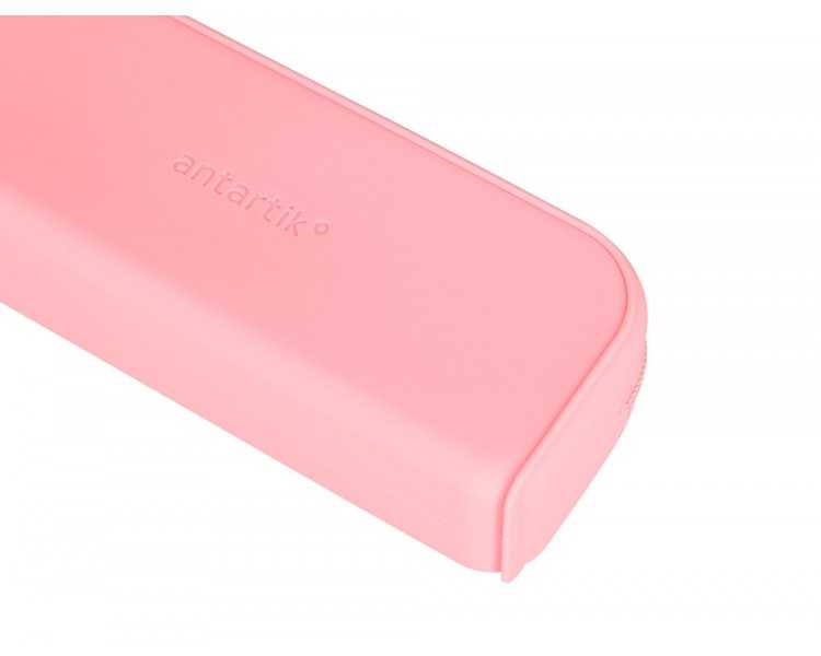 Estuche portatodo antartik prisma silicona soft rectangular 185x50x75 mm rosa chicle